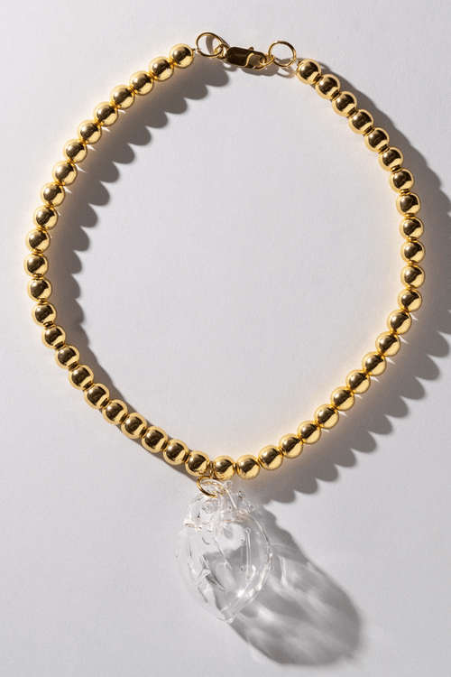 Clear Heart Maxi Necklace