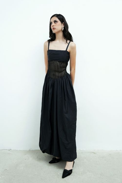 VESTIDO MAXI DE MESH BALLON