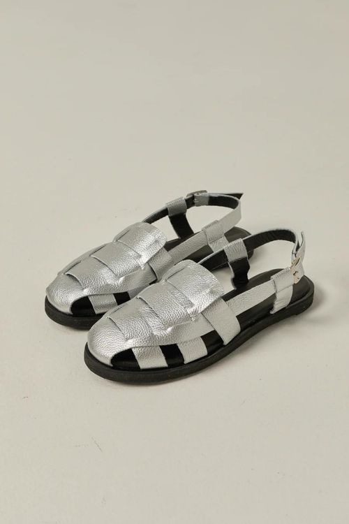 ZAPATOS EMMA DE CUERO PLATEADO