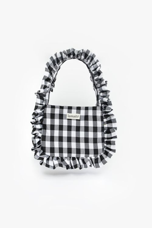 BOLSO BAGGY CUADROS NEGROS