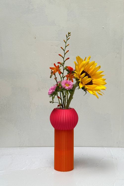 FLORERO ELVIRA NARANJA Y CORAL