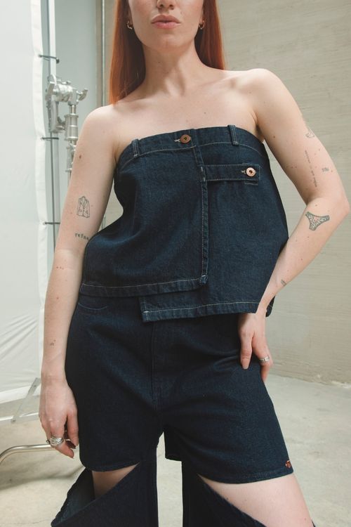 FALDA TOP AZUL OSCURO