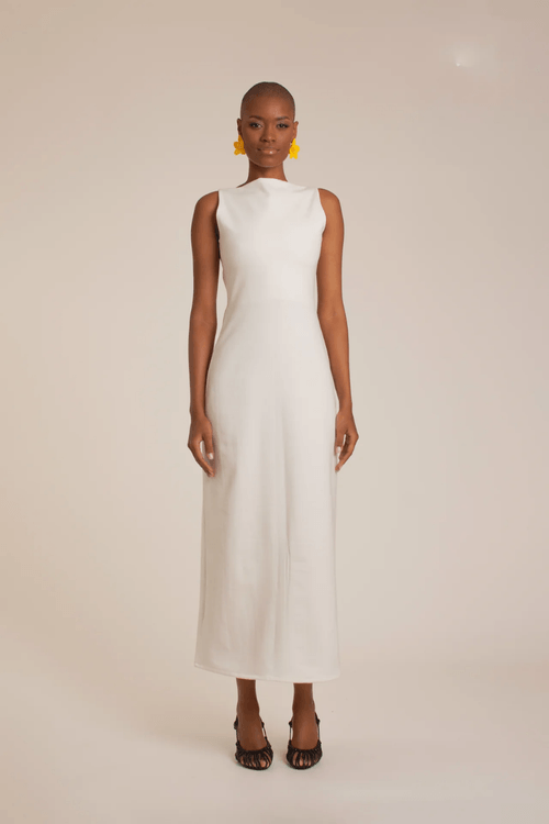 VESTIDO LARGO ESSENTIAL BLANCO